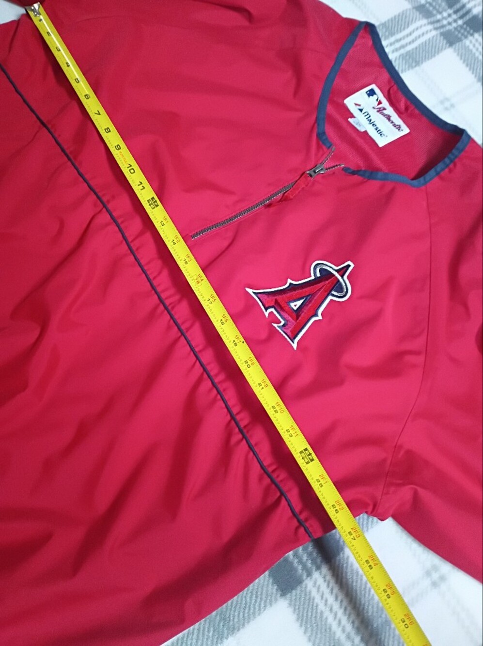 Los Angeles Angels Pullover Jacket Mens XXL Red 1/4 Zip MLB Baseball Majestic - Picture 16 of 16